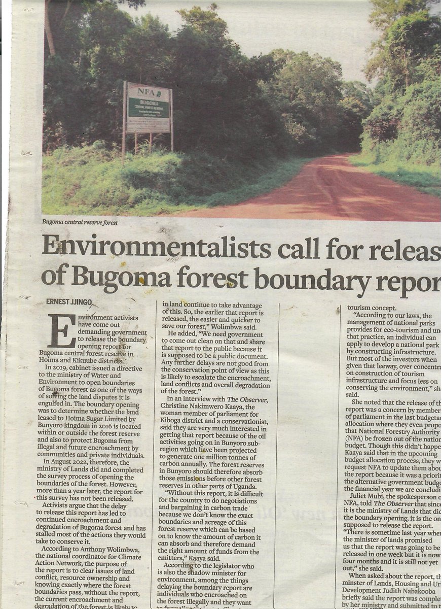 #ReleaseBoundaryReport 
#SaveBugomaForest