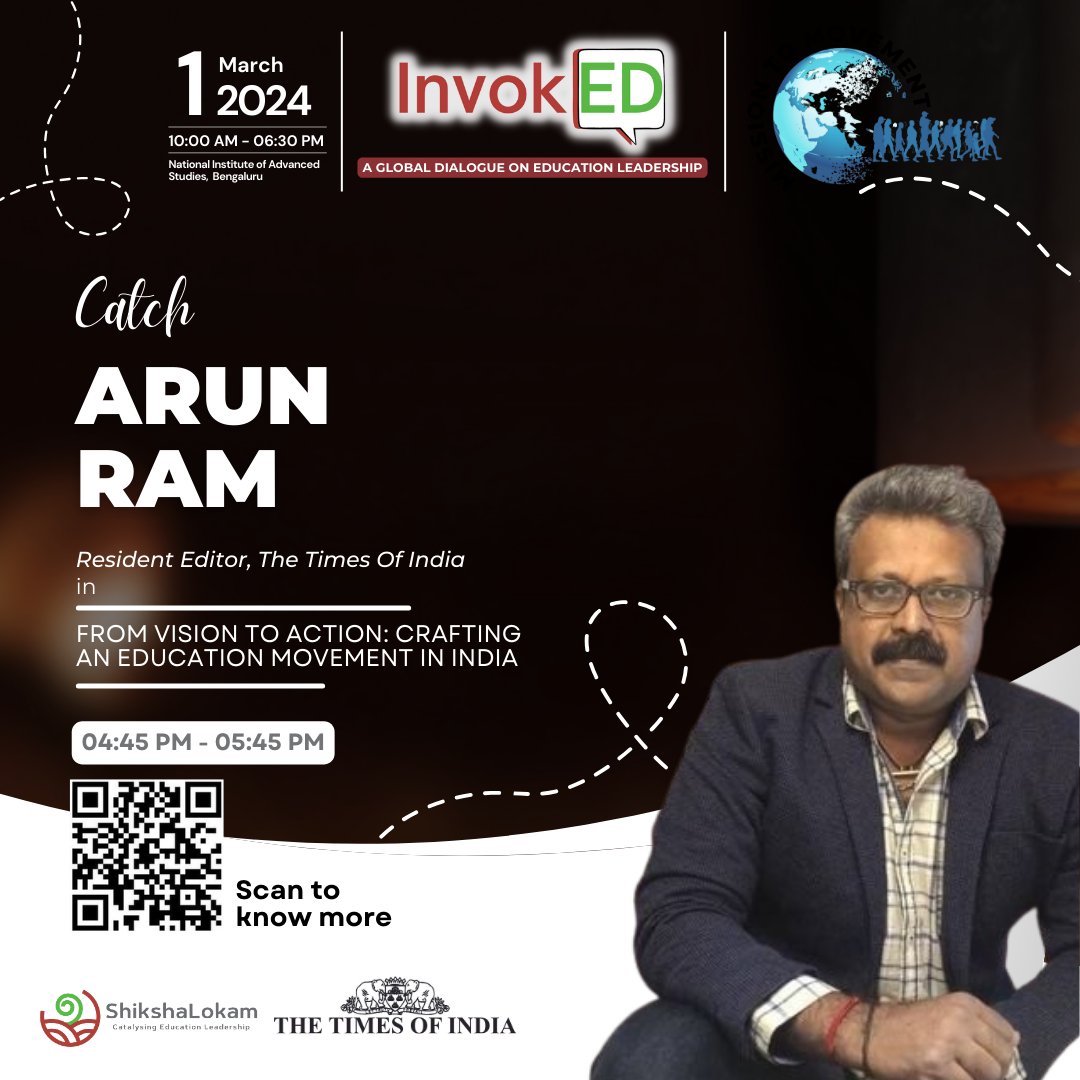 Excited to announce Arun Ram as one of our esteemed speakers for Invoked 3.0! Discover the crucial roles stakeholders play in building and sustaining movements. 

#InvokED2024 #educationleadership #missiontomovement #educationmovement #transformingleadership #eventinbengaluru