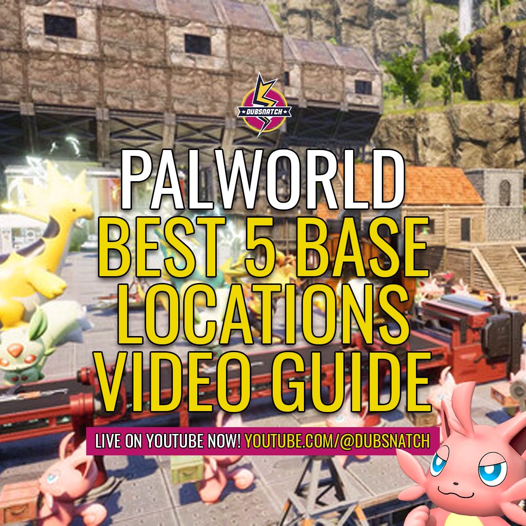 dubsnatch's tweet image. Explore the Top Palworld Base Locations with us in our quick Palworld Base Locations guide now live on YouTube! 📽▶
Whether you're a beginner or looking for an end-game spot, we have a great base spot for everyone in this video! 

#dubsnatch #palworld #palworldbase