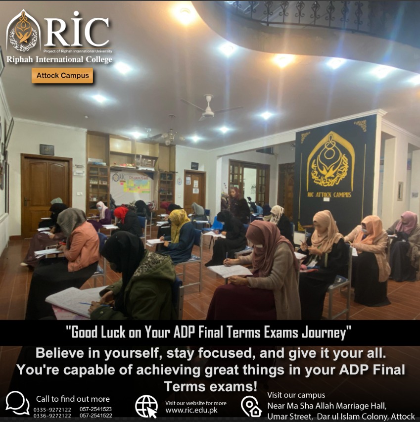 RICAttockCampus's tweet image. "You're Ready for This: Good Luck for Your ADP Final Terms Exams"

Step into your ADP Final Terms exams with the knowledge that you're prepared and capable. Best of luck!

#ricattock #RICAttockAdpprograms #adpfinals #exams #adpexams #goodluck #bestcollege #YouRiseWeRise #attock