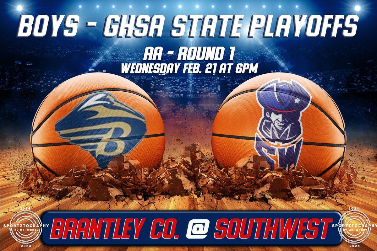 Come out and support The Southwest Patriots as they host the Brantley County Herons in the 1st round of the GHSA AA State Playoffs. Wednesday, Feb 21st 6:00PM in Macon, GA.

You can purchase tickets at:
gofan.co/event/1413535?…