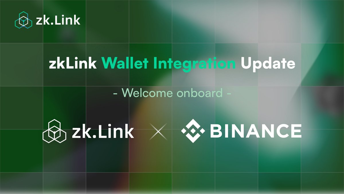 Exciting News! 🚀<a href="/Web3WithBinance/">Web3WithBinance</a> has been integrated into zkLink Nexus's playground!

🔗 Explore the world of aggregated L3 DeFi with the world's largest crypto exchange's self-custody wallet, joining zkLink's ZK-based multi-chain Layer 3 rollup infra. More details below! 👇