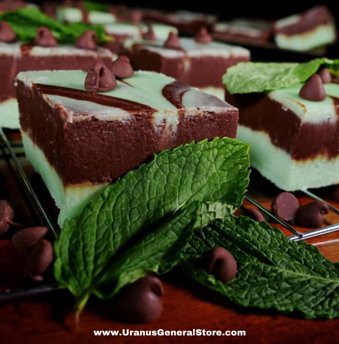 Mmmmm it’s National Chocolate Mint Day and we have the perfect Fudge from Uranus 🤤😍 uranusgeneralstore.com/.../chocolate-…