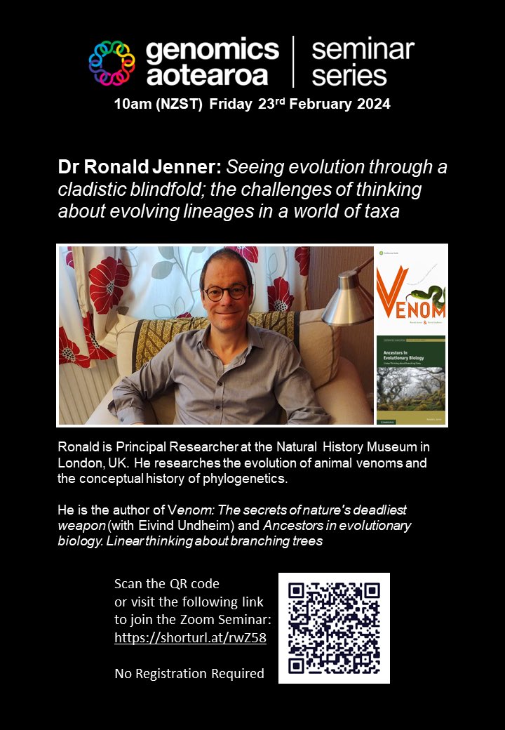 A great free online #Genetics #Genomics #Evolution #Biodiversity seminar coming out of NZ Thursday/Friday, depending on where in the world you are. @IntlGeneticsFed @OfficialSMBE