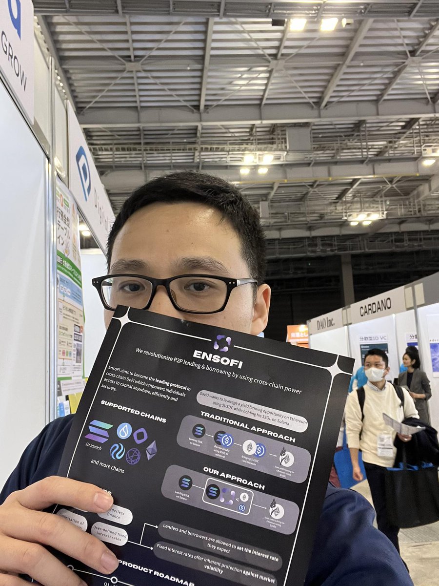 Ensofi_xyz's tweet image. We are here Japan!
Dive deep into Web3 future with @ensofi_xyz at #JapanWeb3Week 🇯🇵⛩️

We&apos;re thrilled to be part of this vibrant event and can&apos;t wait to connect with you 😻

Whether you&apos;re a Web3 OG or just curious, we&apos;ve got something for everyone! Join us at booth No.S21-21…