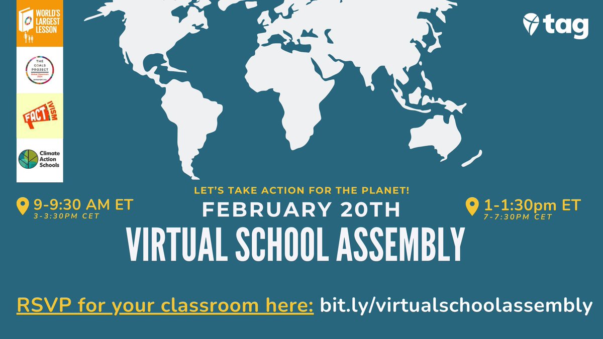 Virtual School Assembly
#SDG8 
#ODS8
goalsproject.org 
#GoalsProject 
@TakeActionEdu 
@JenWilliamsEdu 
@koentimmers 
@TheWorldsLesson   
@GlobalGoalsUN 
@UNESCO 
@ilo 
#EliteSDGs
#ESDfor2030
#SDGs
#ODS
#SDG 
#SustainableDevelopmentGoals
#TransformingEducation
#Agenda2030