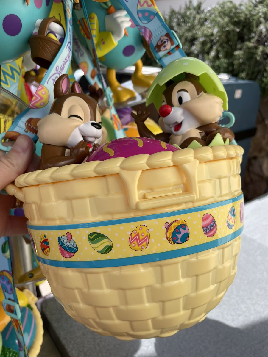 The new Easter-themed popcorn bucket and sipper is now available in Disneyland! #disneyland #easter #eastertheme #popcornbucket #sipper #disney