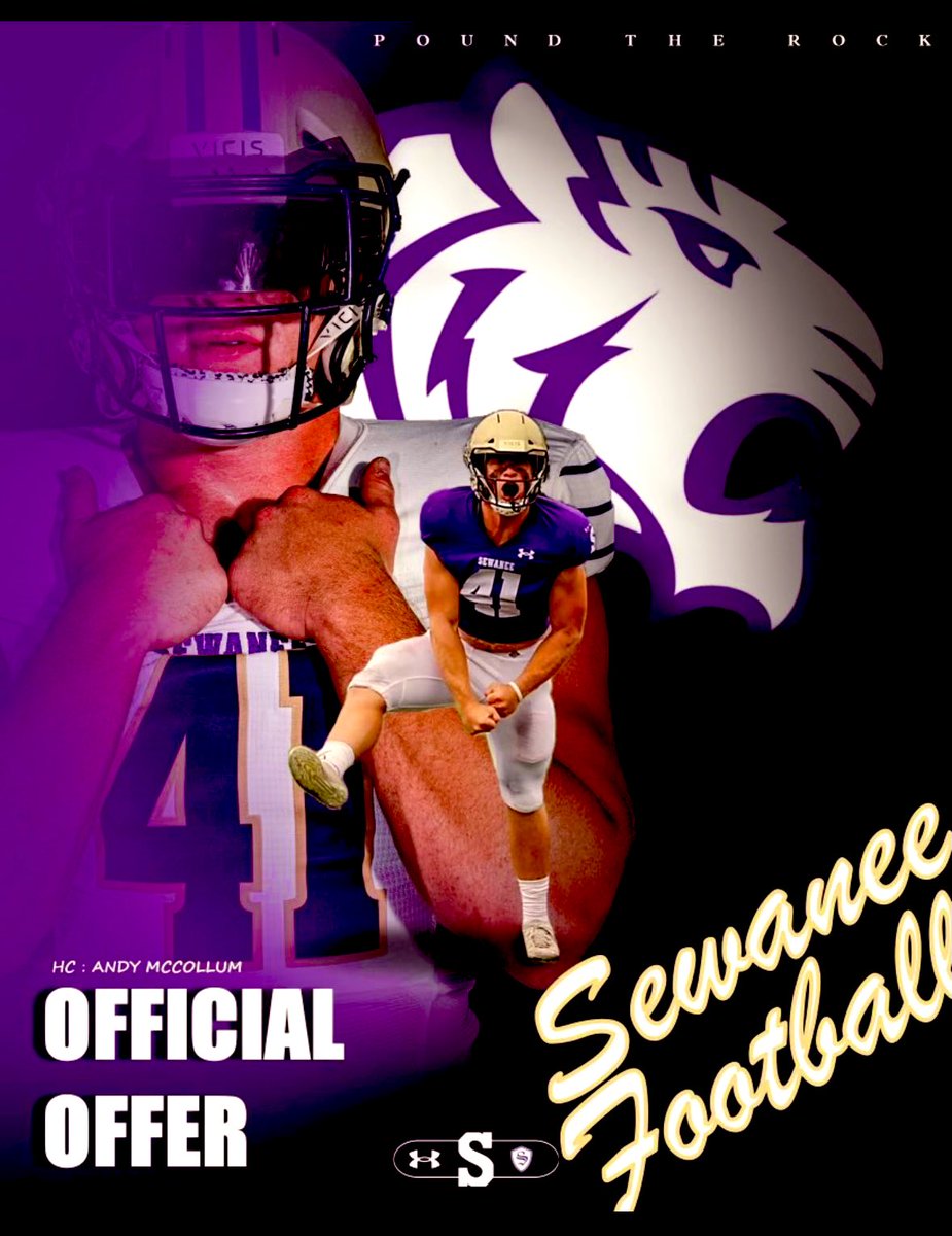 Happy to have received another offer
 this time from Sewanee: The University Of The South
<a href="/Coach_DGaither/">Drew Gaither</a> 
<a href="/Loyola_FB/">Loyola Academy Football</a>