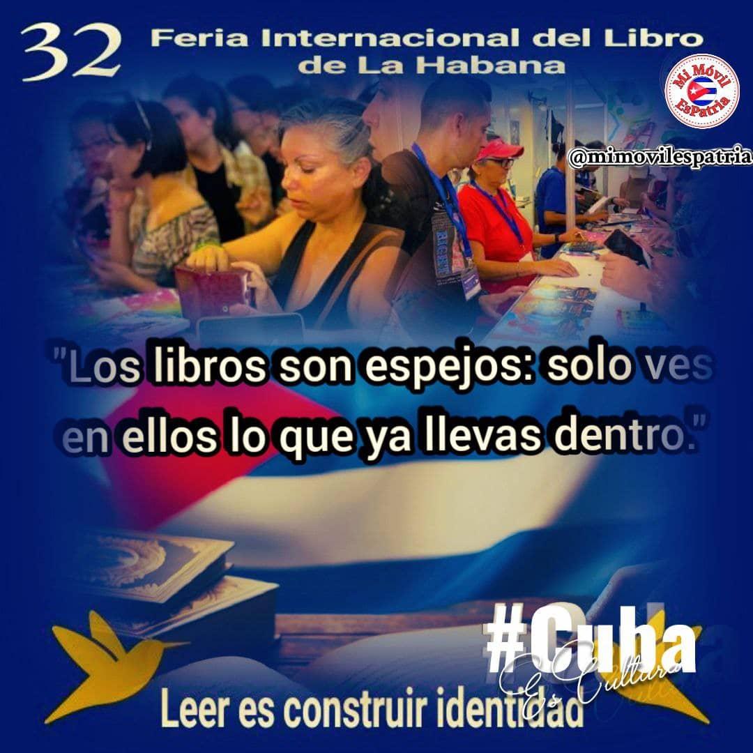 <a href="/mimovilespatria/">mimovilespatria</a> <a href="/DiazCanelB/">Miguel Díaz-Canel Bermúdez</a> <a href="/PartidoPCC/">Partido Comunista de Cuba</a> <a href="/UJCdeCuba/">UJC de Cuba</a> <a href="/DrRobertoMOjeda/">Dr. Roberto Morales Ojeda</a> <a href="/cafemartiano/">❤️Café Martiano 🇨🇺</a> @Cuba_PorSiempre <a href="/cdr_cuba/">CDR de Cuba</a> <a href="/AbelPrieto11/">Abel Prieto</a> <a href="/FMC_Cuba/">FMC de Cuba</a> <a href="/PresidenciaCuba/">Presidencia Cuba 🇨🇺</a> Disfrutemos de un buen libro. 

32 Feria internacional del libro en La Habana.
#MiMóvilEsPatria
