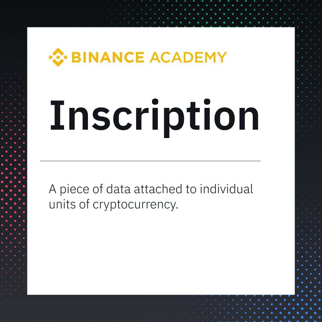 Inscriptions became popular when the crypto community started attaching  pieces of data to satoshis, the smallest units of #Bitcoin . Learn the  words of crypto in our glossary 👇 https://t.co/J4YKE8pAp5