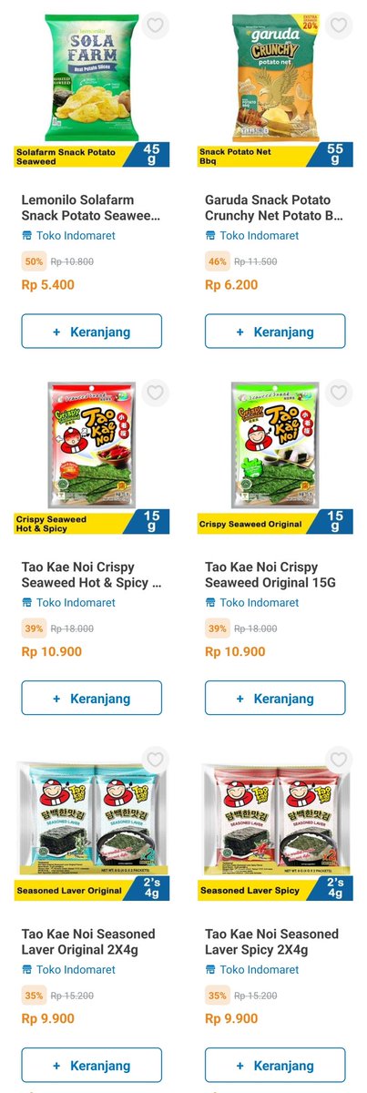 promoingfo's tweet photo. Promo snack Indomaret/Klik Indomaret
🐸diskon Snack up to 50%
- Surprise Lyfe Rp. 4800
-Garuda snack BBQ Rp. 5600
-Oishi Kornies Rp. 4000
-dll https://t.co/UY6psniAgp