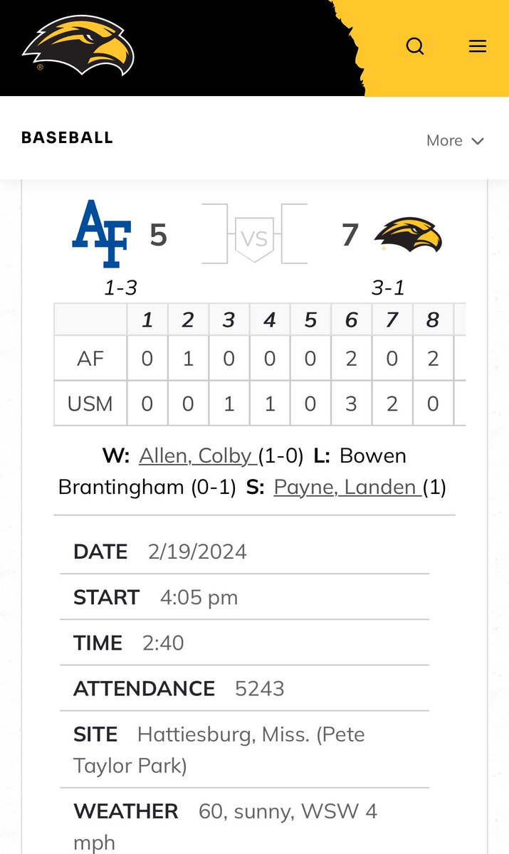 Just another ‘lil college BSBL game with 5.2K in attendance!

p.s. snapped this pic from the USM app. One of the few apps that I’ve agreed to push notifications! Getting used to staying in top of all “the things”

#SMTTT
#Baseburg
#GoldenEagles
#FanExperience
#BaseballFans