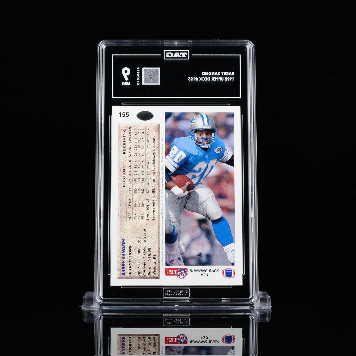 MeRedEye's tweet image. Card 4 of 5 from my submission to @TAGgrading 

1992 Upper Deck Barry Sanders

Grade: 9 Mint

#TheHobby #TAGgrading #BarrySanders #Lions #ByeByeBarry