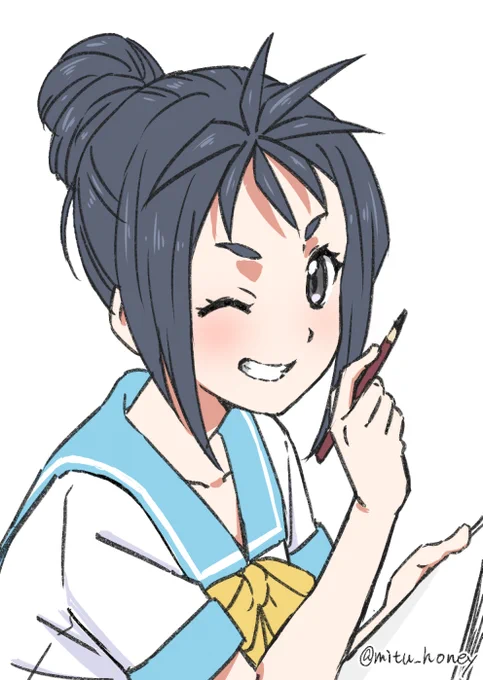 相方と「ときめきメモリアル」シリーズの思い出話で盛り上がったので、私も当時好きだった片桐彩子さんを軽率に描きました。め～っちゃ自分の手癖100%ですね～!#ときめきメモリアル #ときメモ 