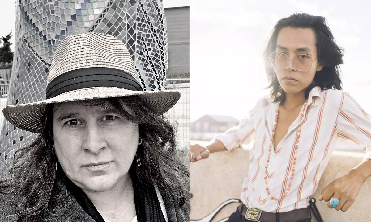 Thursday! Feb 22 — a doubleheader w Kim Shuck and Hataałiinez Wheeler, reading and in conversation 1pm @thepoetrycenter + Hataałii and Colectivo CalleSon, live musical performance 7pm #medicinefornightmares