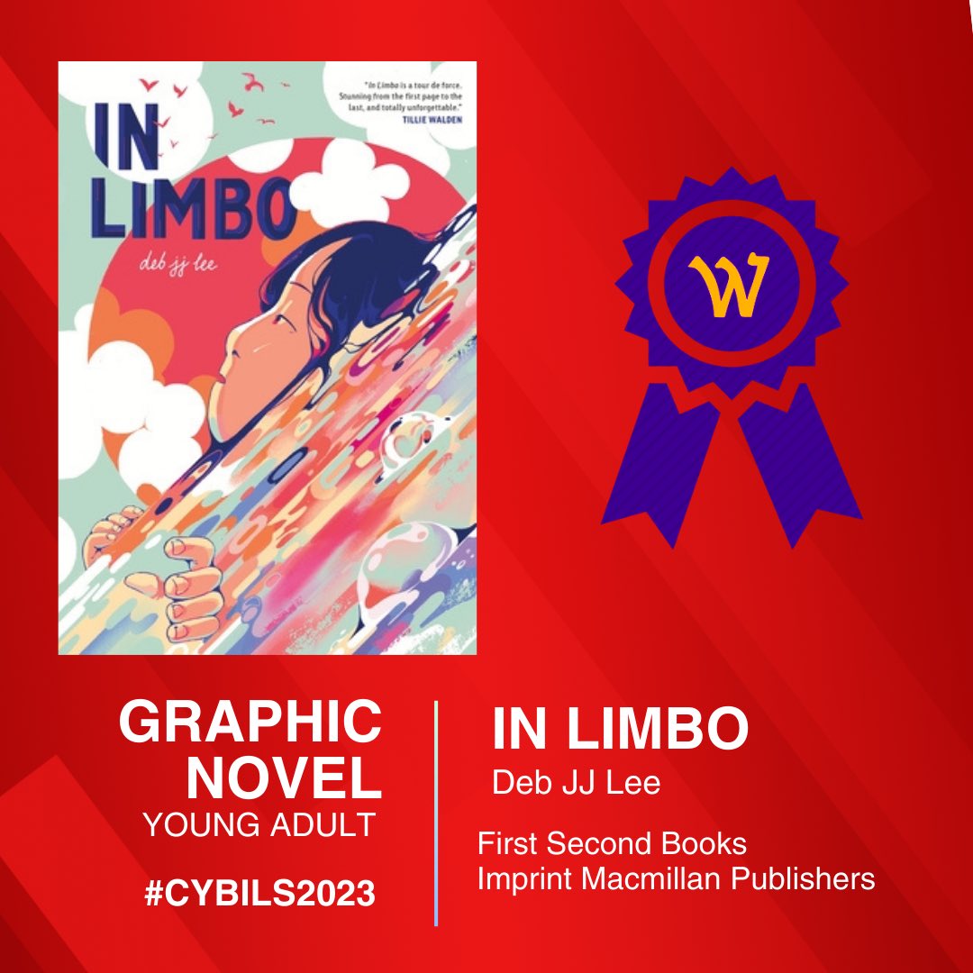 Equally delighted that In Limbo by @DebJJLee won the YA category #graphicnovel prize 😍#CYBILS2023 ⁦@01FirstSecond⁩ 👏🏼