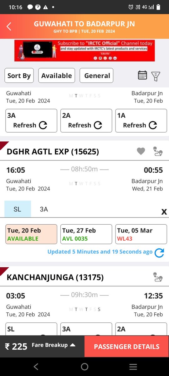 AzmolAbdullah's tweet photo. @IRCTCofficial  @RailYatriSevaS @RailMinIndia  Just see it's showing available but while booking I got WL90.
This can't be accept 😢😢 https://t.co/qK3XZhKLte