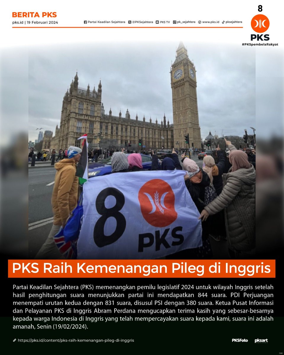 PKS Raih Kemenangan Pileg di Inggris

“Terima kasih yang sebesar-besarnya kepada warga Indonesia di Inggris yang telah mempercayakan suara kepada kami. Suara adalah amanah,” kata Abram.

buff.ly/3UMynxt