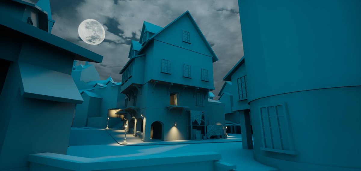 NocturnalLahont's tweet image. Chipping away at my Thief inspired single player map. Main Street, the dungeon, the wrecks, etc.
#LevelDesign #UnrealEngine #Thief
