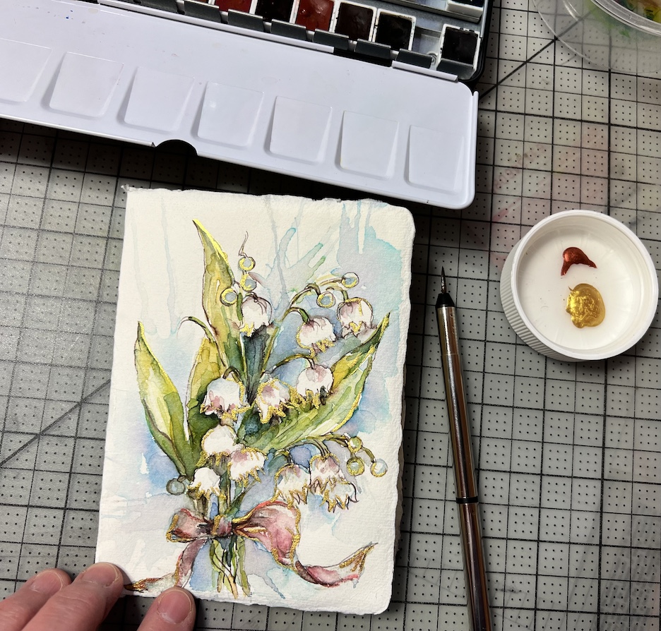 nikiraa's tweet image. Was asked for Birthday card. #idraw #Watercolour #ink #card #ArtistOnTwitter