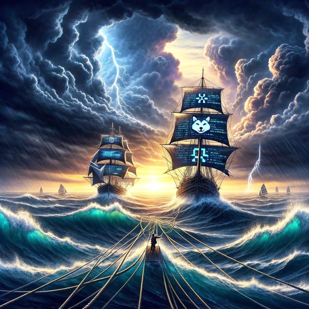 'As #SHIB navigates through stormy seas, #MetaPirateAI is here, extending a hand. 🏴‍☠️🤝 In the vast ocean of crypto, solidarity is our strongest anchor. Let's sail these waters together, turning challenges into treasures. 🚀💎 #UnityInCrypto #TogetherWeSail'