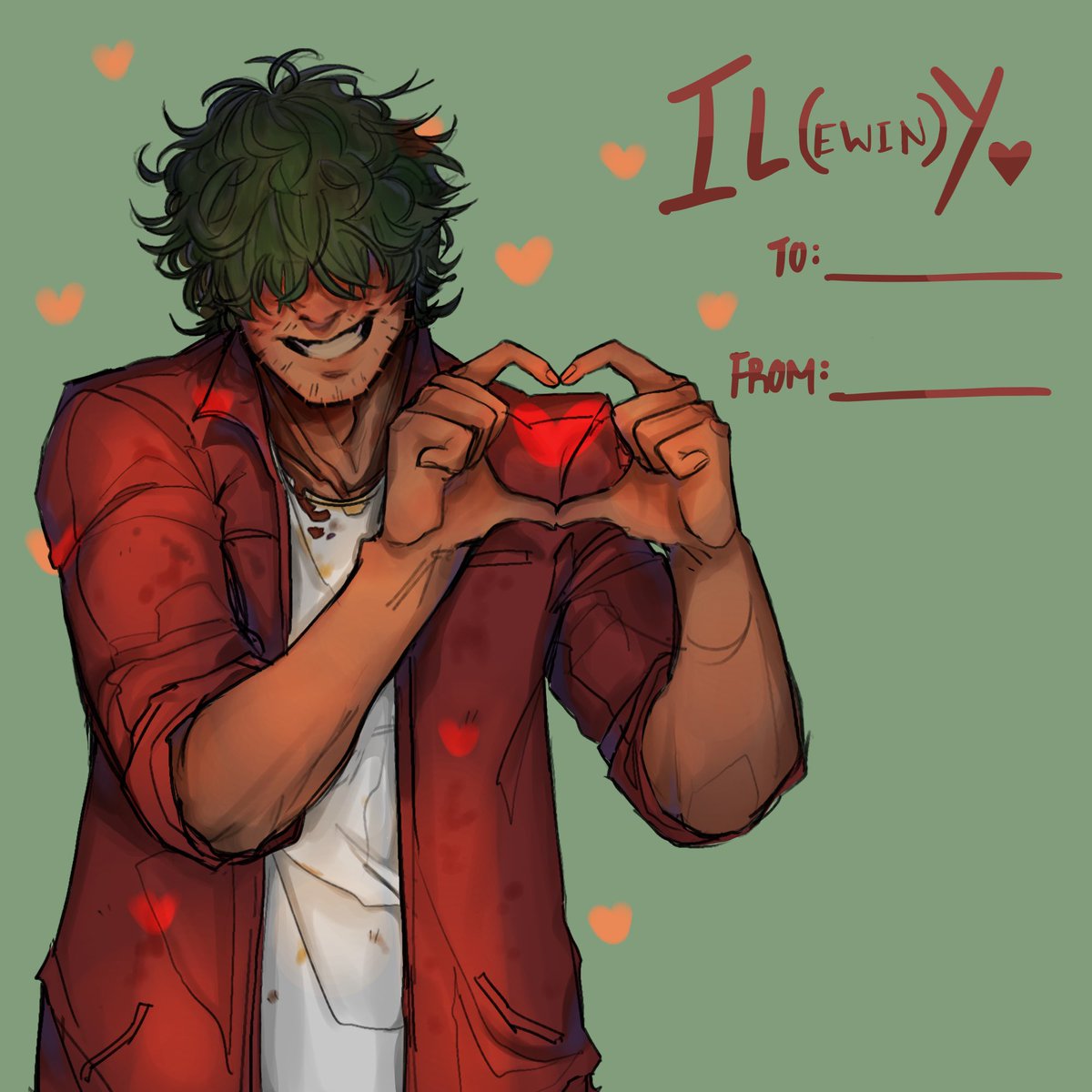 where is my friend, the smiley? (SUPER LATE LEWIN VALENTINES POST SORRY) #Valentines2024 #lewinlight #lewinlightfanart #aoex #blueexorcist