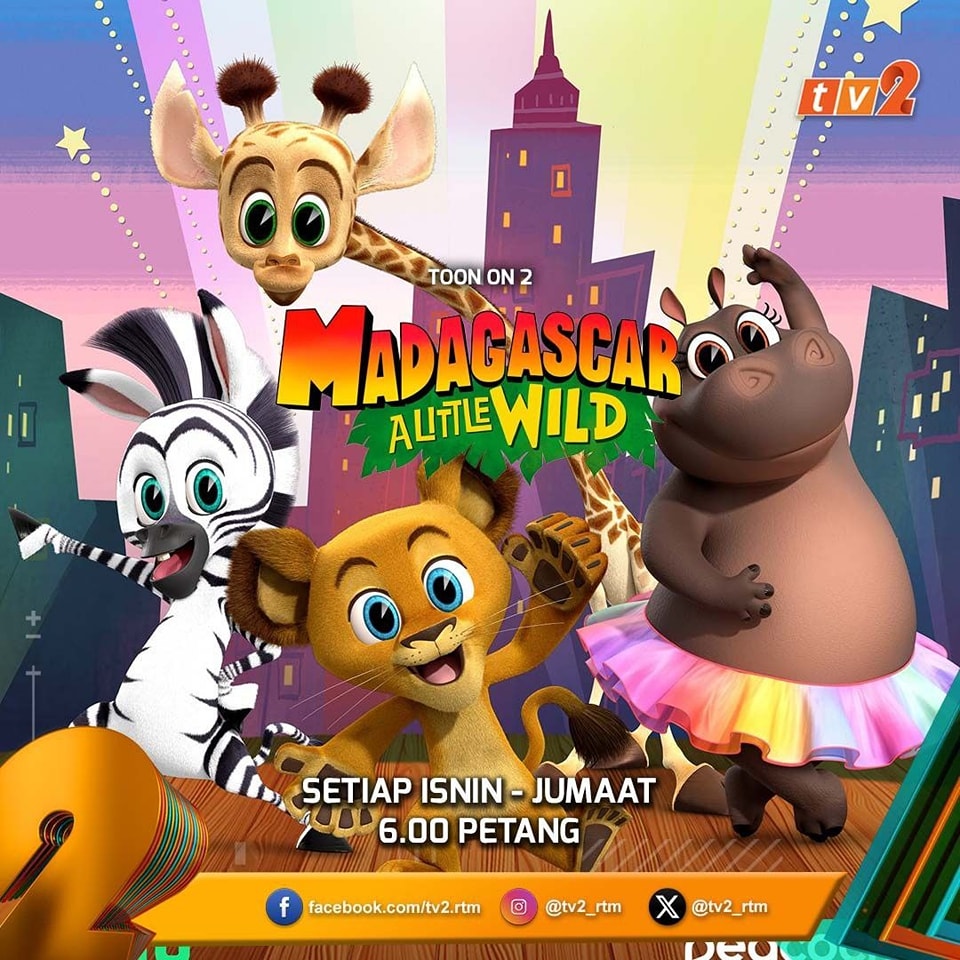 tv2_rtm's tweet photo. Istimewa buat adik-adik, saksikan animasi #MadagascarALittleWild (Ep. 26) pukul 6:00 petang ini di TV2.
#TOONON2 https://t.co/gQuq5YvvTW
