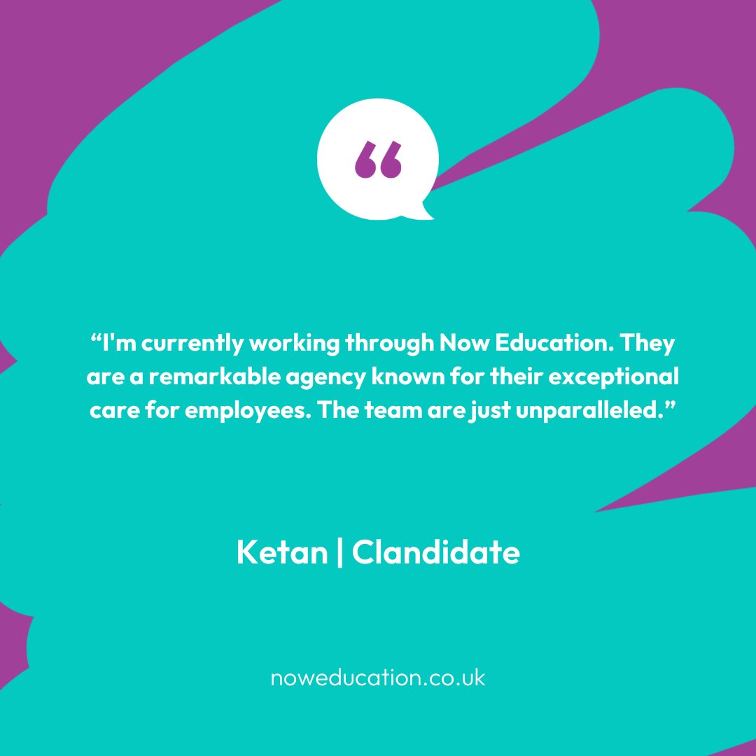 Feedback from our customers is key to ensuring we maintain our high levels of service. We use it as a compass to refine our approach, so job seekers get pain-free access to supply work and schools get a prompt recruitment solution. noweducation.co.uk