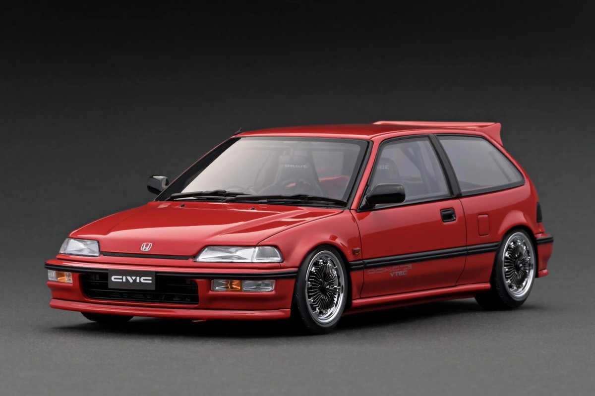 hobbysearch_mc's tweet photo. 【ミニカー予約】ignition model(イグニッションモデル)
1/18 Honda CIVIC (EF9) SiR Red
予約開始です！→ https://t.co/yJSC9XoJ8G
無限CF-48タイプホイールや大型ルーフスポイラー等を装着
#ミニカー #EF9 #シビック #EFシビック #シビックSiR #グランドシビック #VTEC #CF48 #ResinCar https://t.co/Fz3GuOeZJJ