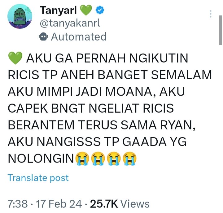Kumpulan cerita lucu, mimpi aneh netizen Indo🤣✨

A Thread