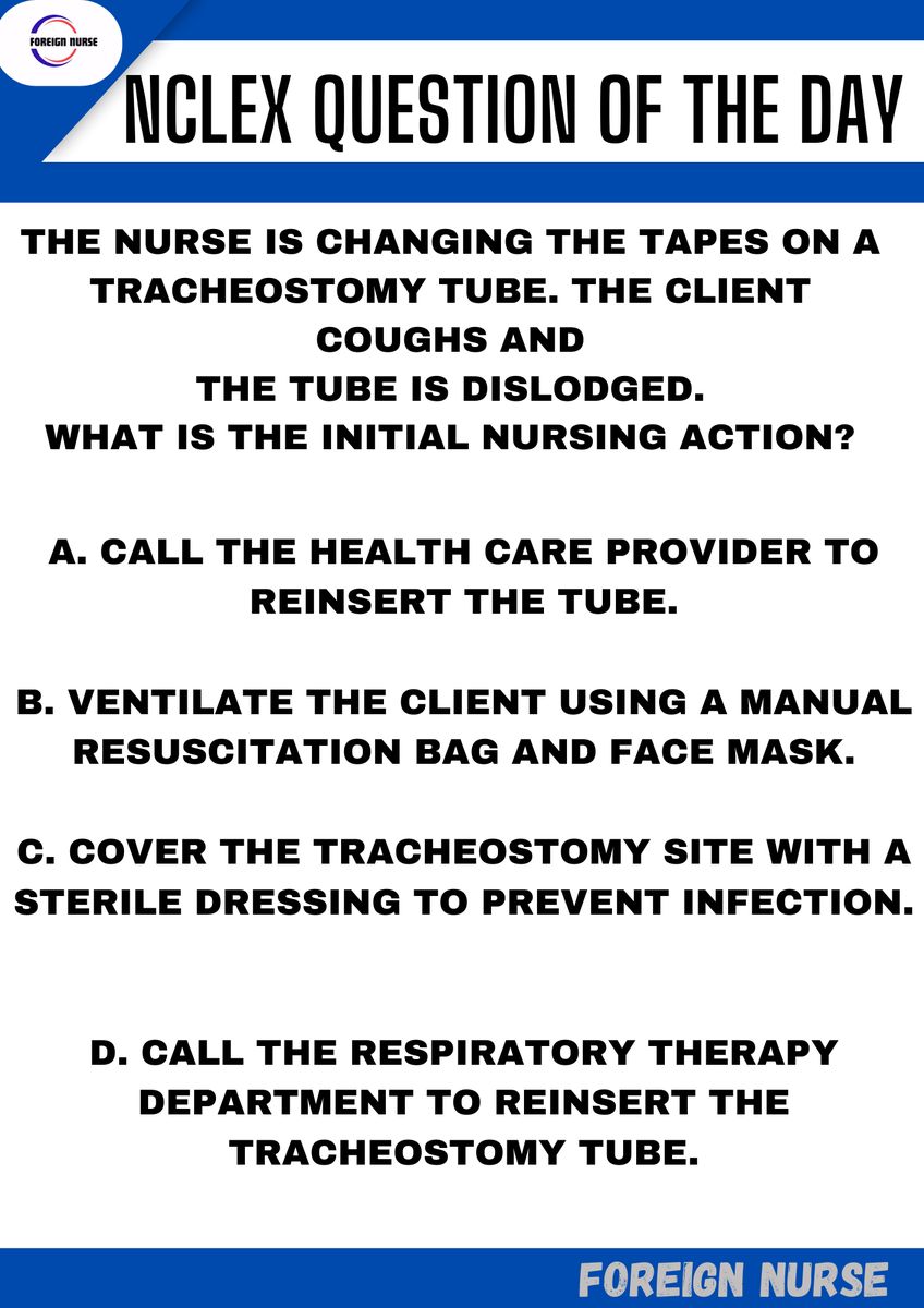 NCLEX QUESTION OF THE DAY

LET'S SEE  YOUR ANSWER
THE CORRECT ANSWER WILL BE POSTED LATER

#NCLEX #nclex #nclern #nclexreview #nclexprep