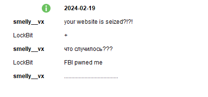 H4ckmanac's tweet photo. #BREAKINGNEWS 📢

🚨Law Enforcement Agencies Seize LockBit Ransomware Group🚨

A few hours ago, news arrived that the LockBit website has been seized by law enforcement agencies, as a result of "Operation Cronos".

All websites associated with the LockBit ransomware group are currently inaccessible or display a notification of seizure by EUROPOL. It seems that authorities have taken control of or shut down, at least, 22 Tor sites.

The administrative staff of the LockBit ransomware group has confirmed that their websites have been seized.

Reportedly, the attack on the criminal gang was conducted by exploiting CVE-2023-3824.

"The FBI messed up servers using PHP, backup servers without PHP are not affected," said LockBit in a message to individuals on Tox.

This information was primarily collected from @vxunderground.

This post will be updated with more details as soon as they become available.

#Ransomware #Security #DarkWeb #FBI #EUROPOL #LockBit #OpCronos