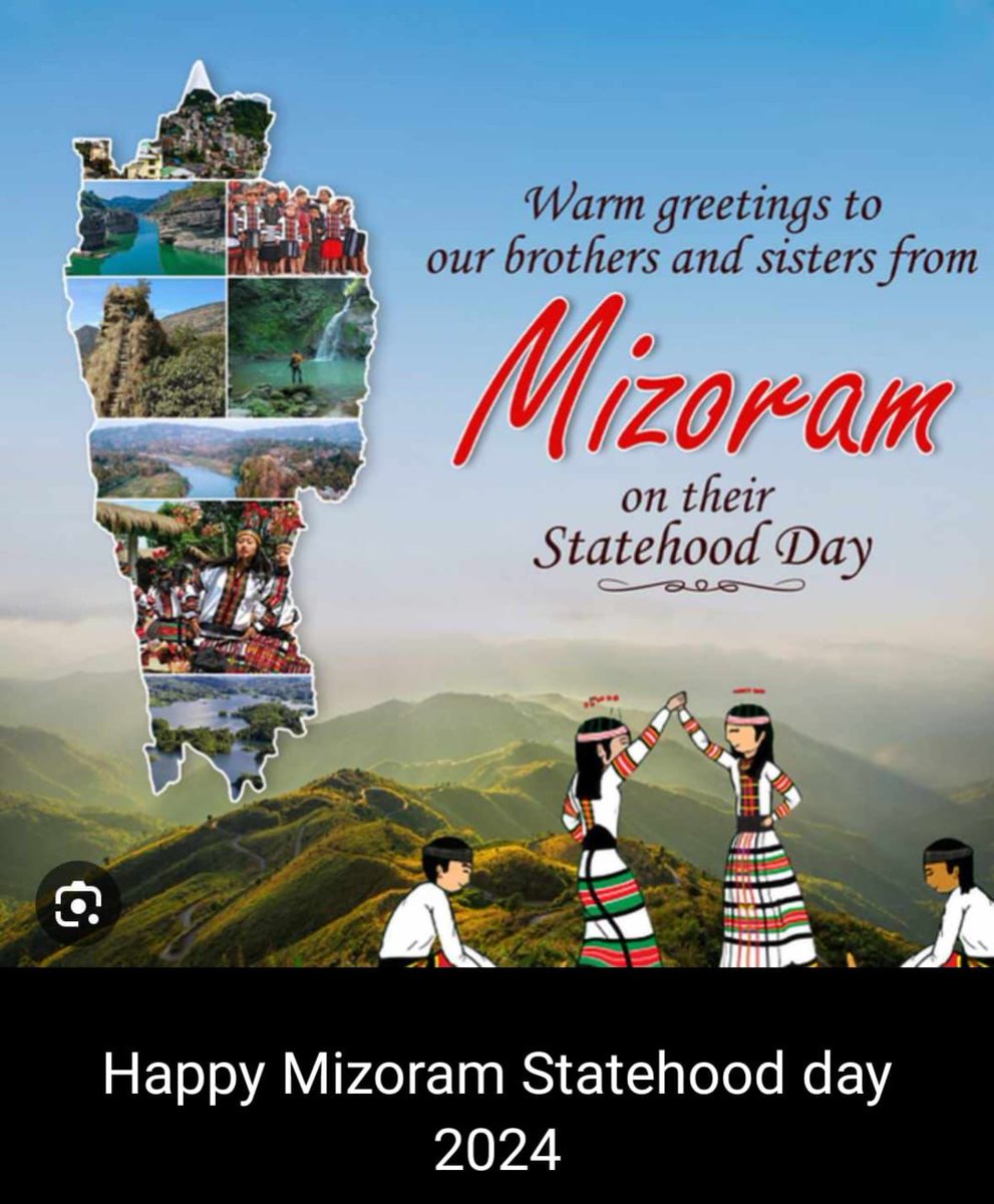 Keep on flying the flag of peace and progress
Keep on singing the song of unity &amp; oneness
Keep on marching towards the goals &amp; ideals of those who fought for this
One day, dream will no longer remain a dream.
Wishing our Mizo brothers &amp; sisters, a very happy Mizoram Statehood day