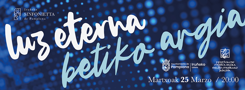 baluarte's tweet photo. El Festival de Música Sacra 2024 unirá en Baluarte a la @SinfoniettaA y al Coro Juvenil del @OrfeonPamplones el 25 de marzo.

💫El programa 'Luz eterna', que estará dirigido por Caroline Collier, incluye obras de Brahms y Fauré.

🎟️Entradas (15€)⬇️

🔗https://t.co/aT57nQdhoY https://t.co/mGdZs1cfHi