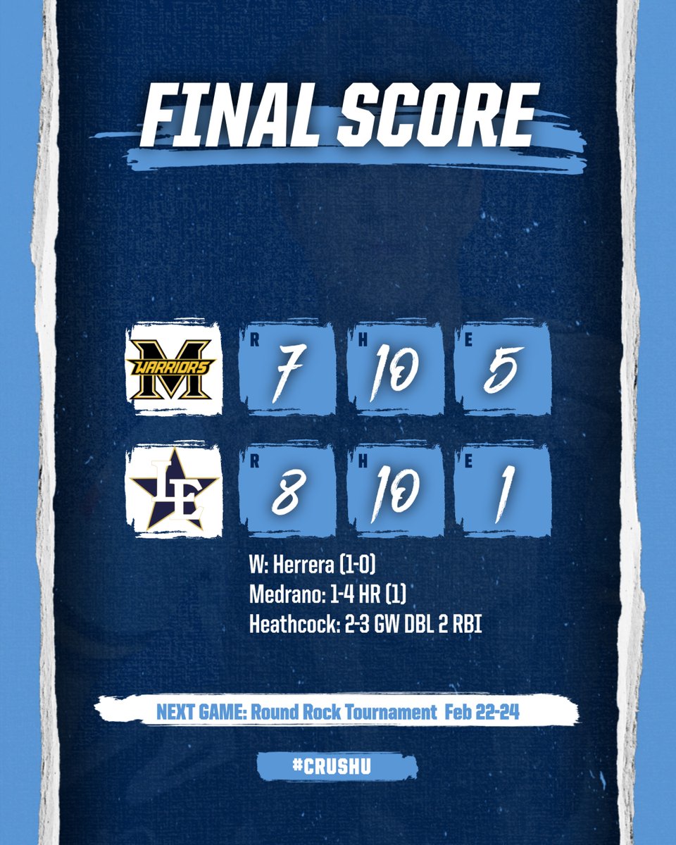 The CRUSHU WAY (@lebaseball) on Twitter photo Final from The BackYard!!! SR Alex Medrano with Game tying HR with 2 outs in the bottom of the 7th & SR Ben Heathcock with Game Winning RBI Double!!! <a href="/LEISDAthletics/">LEISD Athletics</a> Final from The BackYard!!! SR Alex Medrano with Game tying HR with 2 outs in the bottom of the 7th & SR Ben Heathcock with Game Winning RBI Double!!! <a href="/LEISDAthletics/">LEISD Athletics</a>