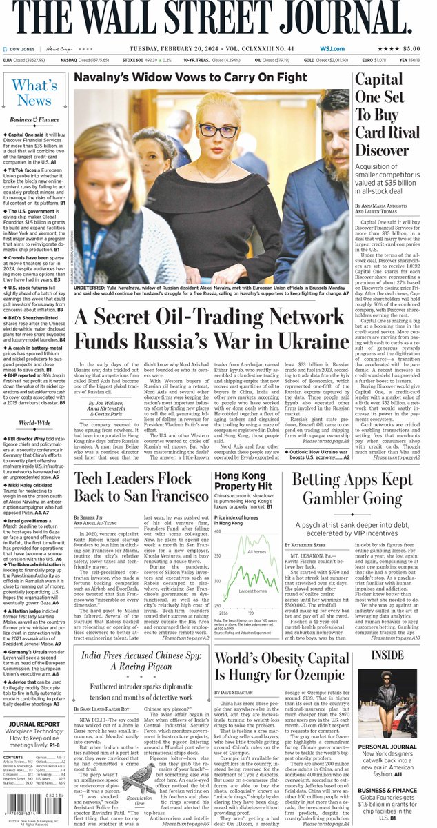 Here is an early look at the front page of The Wall Street Journal on.wsj.com/48nHBTO