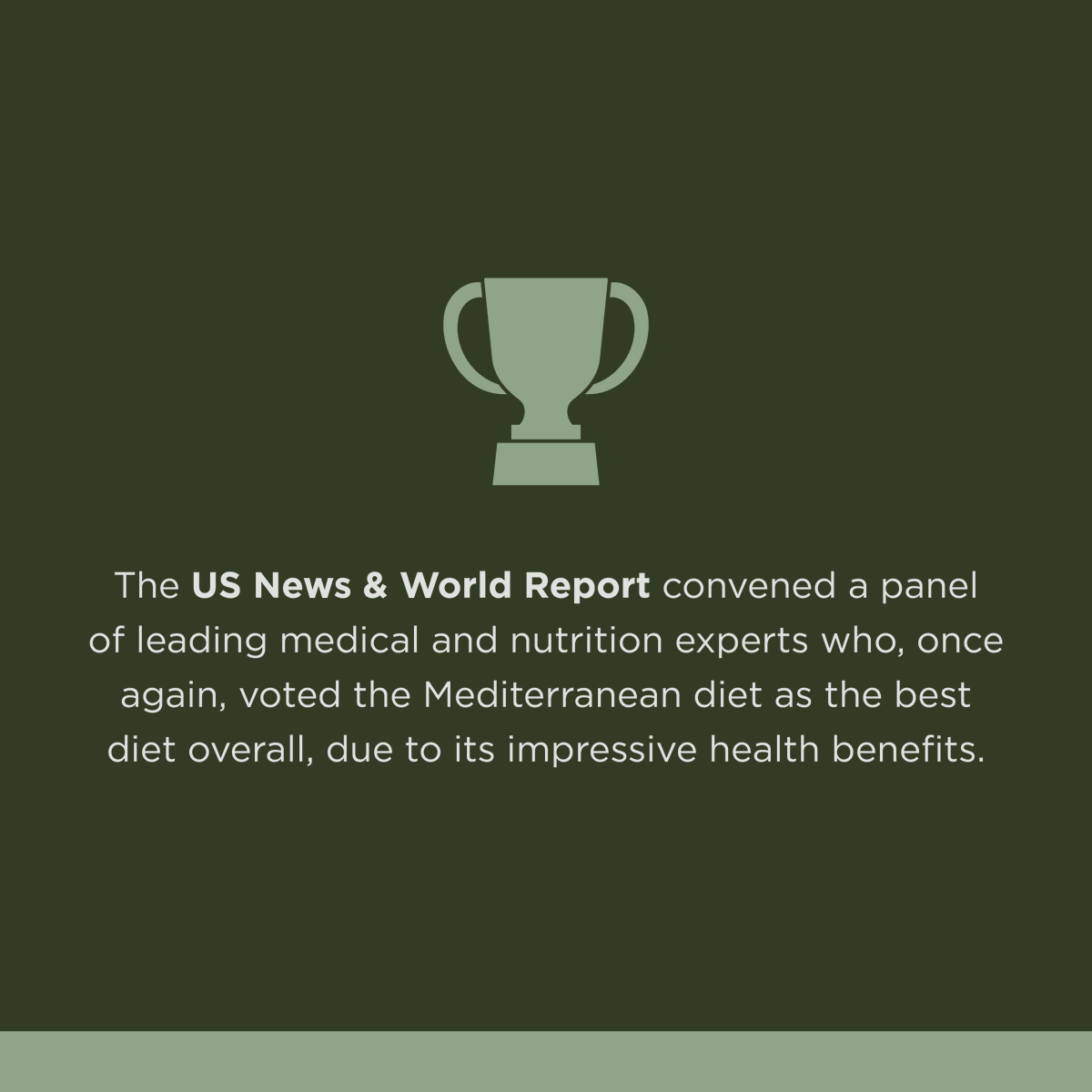 Olive_Wellness's tweet photo. Leading medical and nutrition experts rated 30 popular diets and the Mediterranean diet won for the 7th year in a row across multiple categories. 

The diet encourages EVOO consumption to further boost the range of health benefits. 

Learn more: https://t.co/qOE1bR4jST https://t.co/jOCzqo3zWN