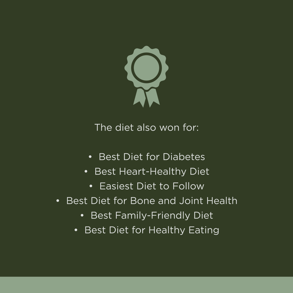 Leading medical and nutrition experts rated 30 popular diets and the Mediterranean diet won for the 7th year in a row across multiple categories. 

The diet encourages EVOO consumption to further boost the range of health benefits. 

Learn more: bit.ly/47RrNbR