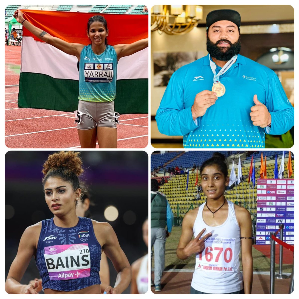 What an outstanding performance from Team India at the Asian Indoor Athletics Championships 2024, concluding our campaign with 3🥇 1🥈 and 2 New National Indoor Records!

Hats off to @JyothiYarraji for not just setting the new NR but breaking the NR twice in the women's 60m