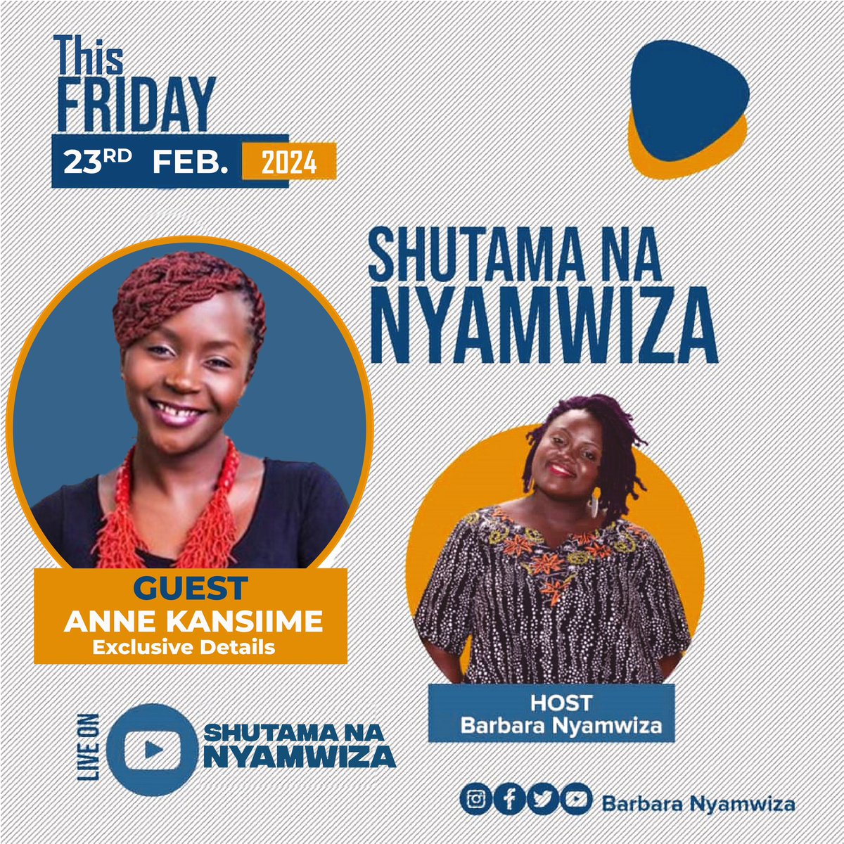 Barbara Nyamwizaπ»πΊπ¬ (@barbaranyamwiza) on Twitter photo Hey Hey my people, so this Friday, we run the FINALE of episodes with <a href="/Kansiime256/">Kansiime Anne Entertainer</a> where we bring you all the exclusive details that missed in the bits and pieces of the last 4 episodes.
To you, Anne, it was beyond an honor giving us what you have never given out π€ Hey Hey my people, so this Friday, we run the FINALE of episodes with <a href="/Kansiime256/">Kansiime Anne Entertainer</a> where we bring you all the exclusive details that missed in the bits and pieces of the last 4 episodes.
To you, Anne, it was beyond an honor giving us what you have never given out π€