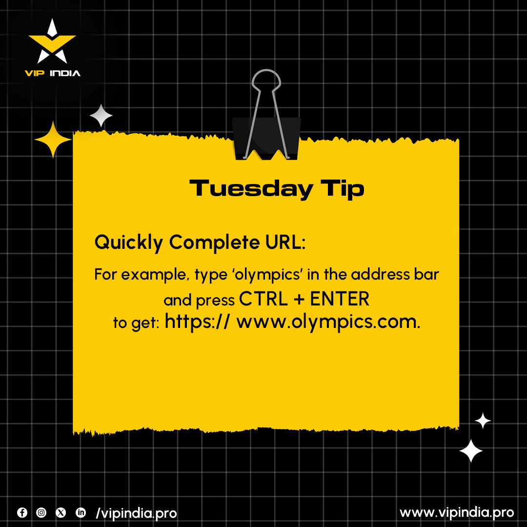 redmatrixdotpro's tweet photo. Hold the Ctrl button on your keyboard, then press the Enter key. The browser will automatically fill in the rest of the URL and send you to the site.

#vipindia #tuesdaytips #digitalmarketing https://t.co/QwWSJ2noB2