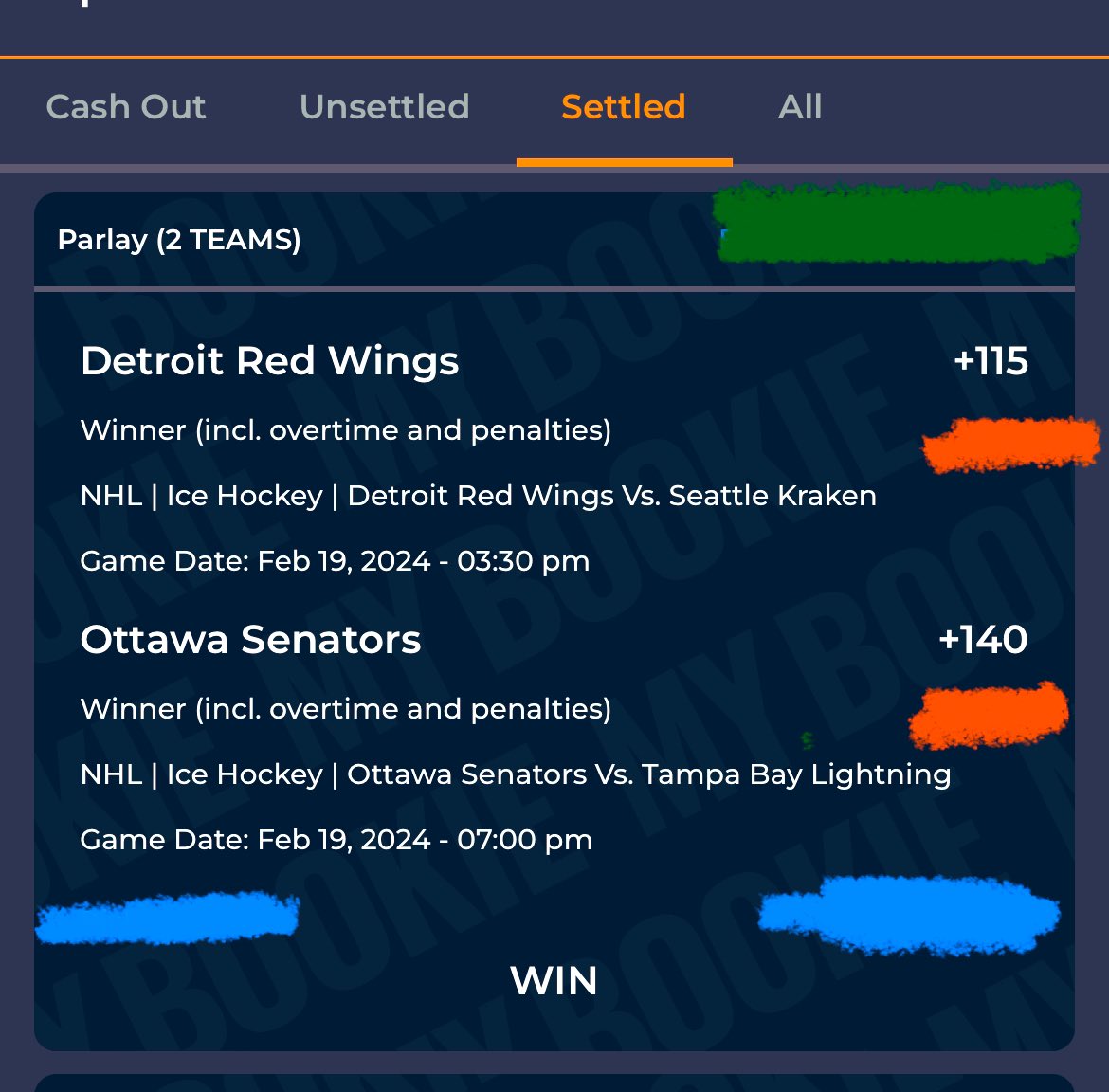 Senators and red wings for the win!
