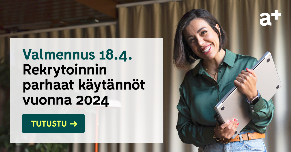 Miten menestyä rekrytoinnissa vuonna 2024? 👑 
Tervetuloa Rekrytoinnin parhaat käytännöt vuonna 2024 -virtuaalivalmennukseemme torstaina 18.4. klo 10-12! Lue lisää ja ilmoittaudu mukaan: accountor.com/fi/finland/tap…

#rekrytointi #valmennus #hr