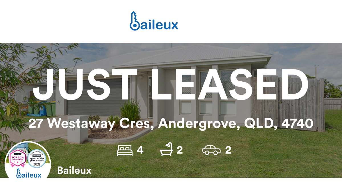 BenjiMolineux's tweet photo. 🛌 4 🛀 2 🚘 2
📍 27 Westaway Cres, Andergrove, QLD, 4740

Our latest leased rental on RateMyAgent

https://t.co/xdQsD8pmWk

...
#ratemyagent #realestate #Baileux https://t.co/wXY0gZCIYL
