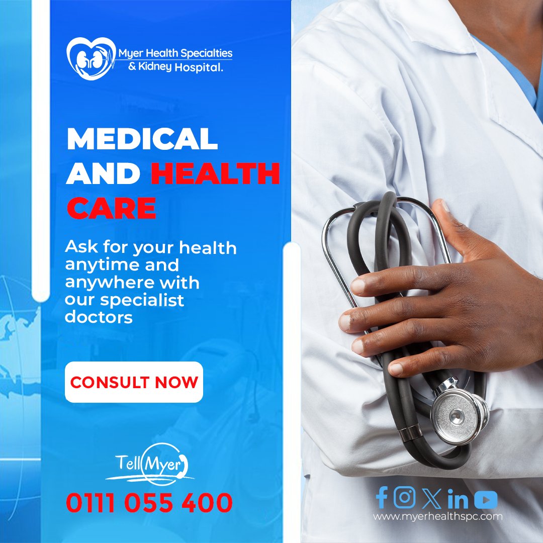 myer_hospital's tweet photo. Expert guidance at your fingertips: Schedule a medical consultation today and take control of your health journey. Our team is here to provide personalized care and support every step of the way. 💼🩺 #MedicalConsultation #HealthcareExperts https://t.co/cw3Fb2Fif3