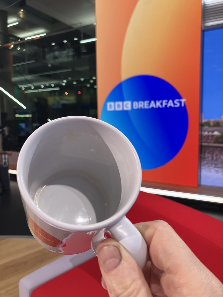 Some very serious news to bring you this morning. The #BBCBreakfast canteen appears to be shut. No coffee. Genuinely not sure how the next three and a half hours will pan out. 🚫☕️😱