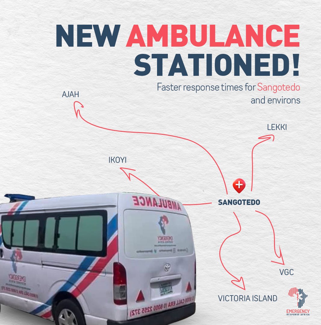 We now have an ambulance stationed at Sangotedo! 🎉🎉🎉

This means faster response times for residents in environs like Ikoyi, Victoria Island, Lekki, VGC and Ajah.

#ambulanceservices #firstaid #emergencyservices #firstresponders #emergencyresponseafrica #healthandsafety