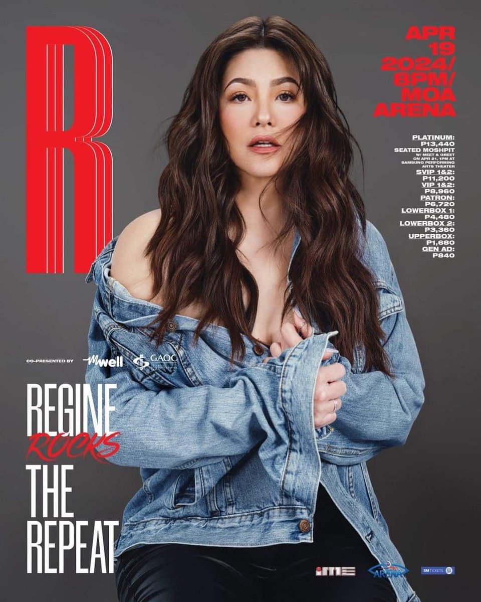 REGINE ROCKS THE REPEAT APRIL 19, 2024 | 8PM SM Mall of Asia Arena 🎫 ...