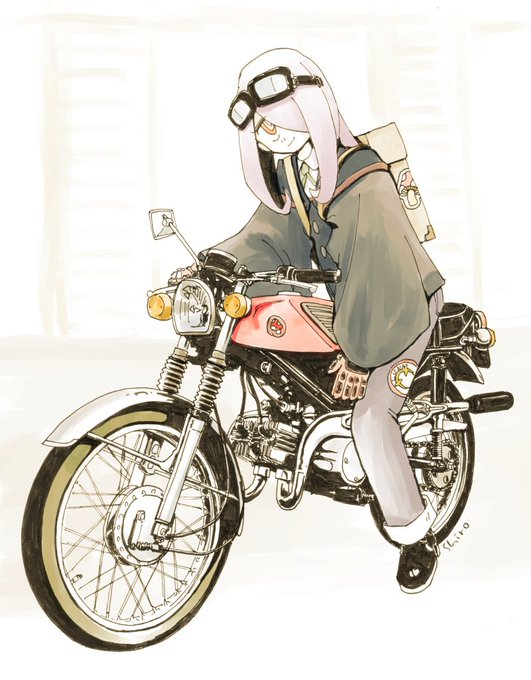 「motorcycle on motorcycle」 illustration images(Latest)
