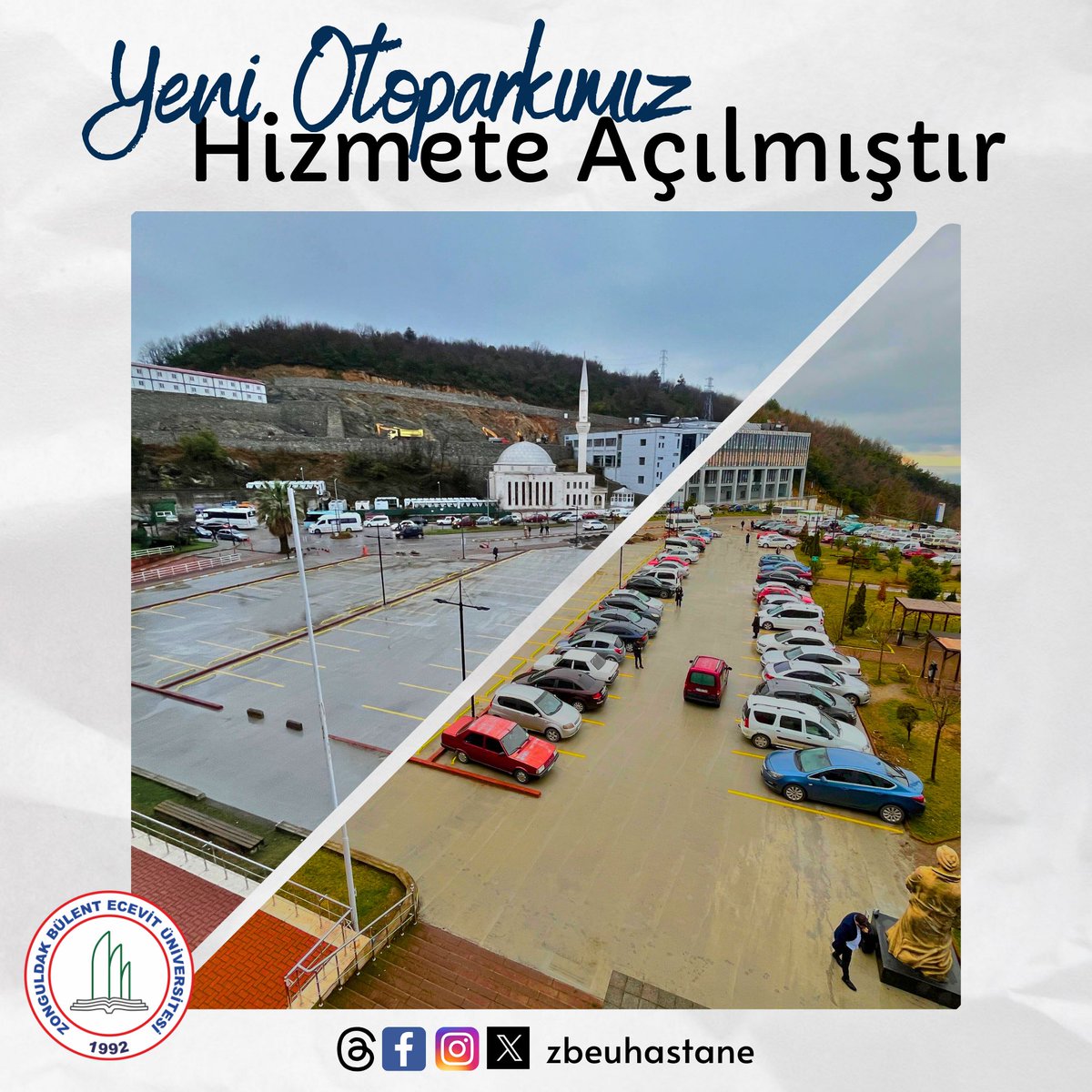 Poliklinik binası inşaatımızın başlaması nedeniyle oluşan araç park yeri probleminin çözümünde ilk aşama olan yeni otoparkımızı hizmete açtık…

#zbeuhastane